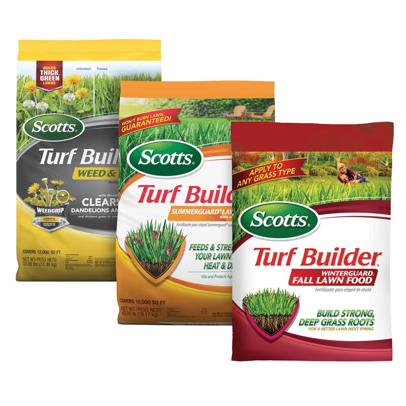 Scotts&reg; Turf Builder&reg; Weed & Feed₅, SummerGuard and WinterGuard image number null