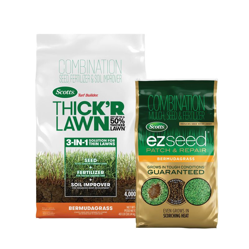 Scotts&reg; Turf Builder&reg; Thick'R Lawn&reg; Bermudagrass, 40 lbs. and Scotts&reg; EZ Seed&reg; Patch & Repair Bermudagrass, 10 lbs. Bundle image number null