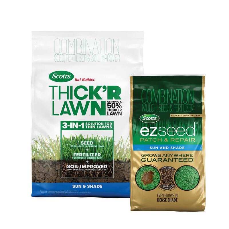 Scotts&reg; Turf Builder&reg; Thick'R Lawn&reg; Sun & Shade, 40 lbs. and Scotts&reg; EZ Seed&reg; Patch & Repair Sun & Shade, 10 lbs. Bundle image number null