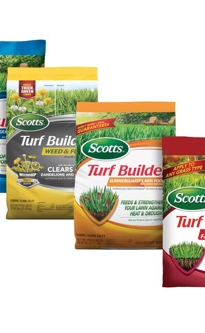 Scotts&reg; Turf Builder&reg; Halts Crabgrass Preventer, Weed & Feed₅, SummerGuard and WinterGuard, 4 Bag Bundle, Large Lawns