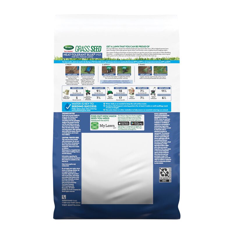 Scotts&reg; Turf Builder&reg; Grass Seed Heat-Tolerant Blue&reg; Mix for Tall Fescue Lawns image number null