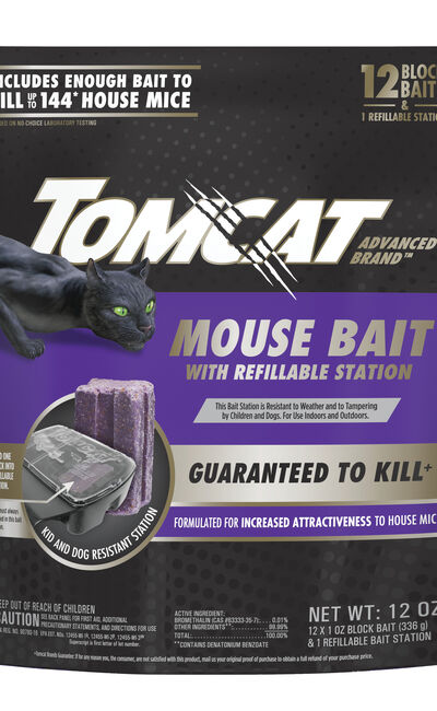 Tomcat Advanced Brand Mouse Bait with Refillable Station
