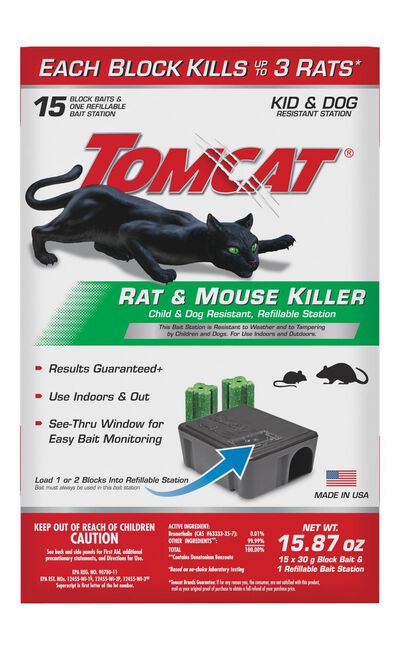Tomcat&reg; Rat and Mouse Killer Child and Dog Resistant, Refillable Station
