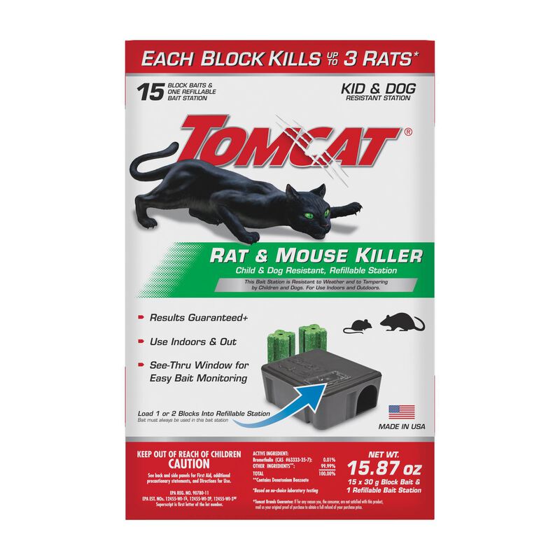 Tomcat&reg; Rat and Mouse Killer Child and Dog Resistant, Refillable Station image number null