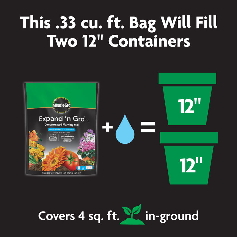 Miracle-Gro&reg; Expand 'N Gro Concentrated Planting Mix 0.33CF image number null