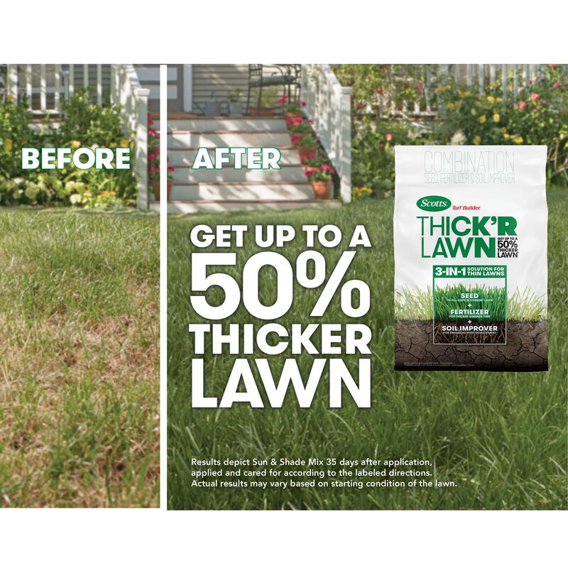 Scotts&reg; Turf Builder&reg; Thick'R Lawn&reg; 12lb. and EZ Seed&reg; Patch & Repair Sun and Shade 10lb. Bundle image number null