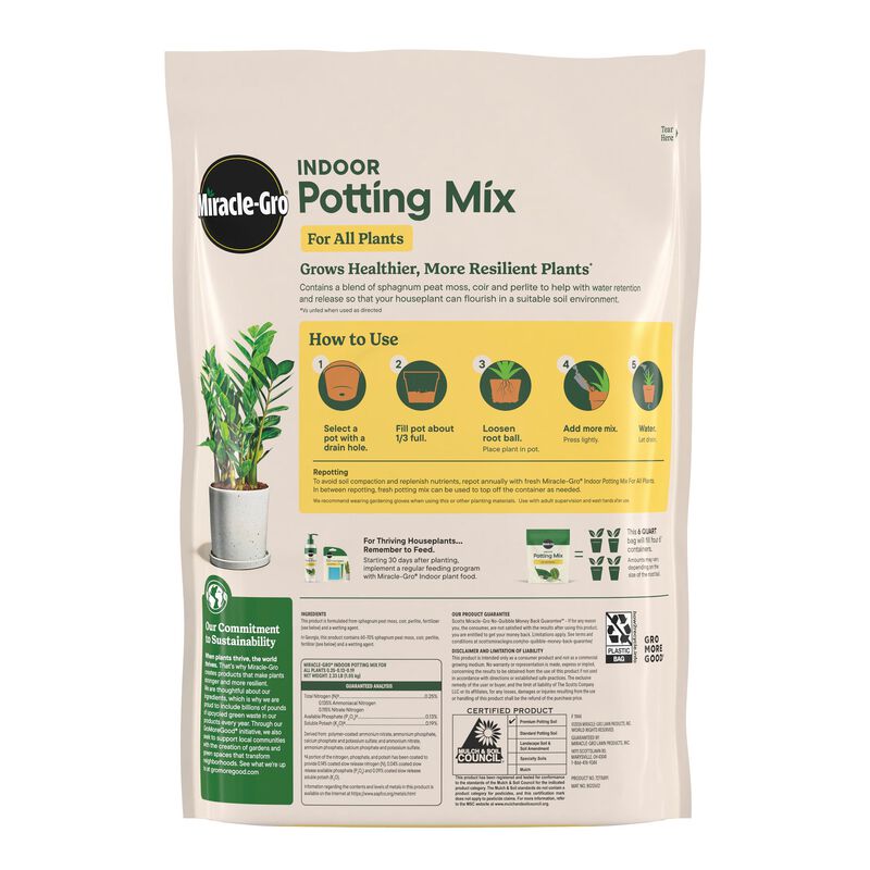 Miracle-Gro&reg; Indoor Potting Mix for All Plants image number null