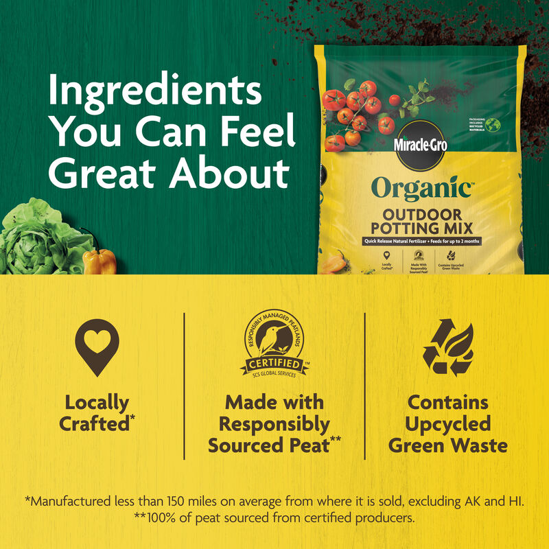 Miracle-Gro Organic&trade; Outdoor Potting Mix image number null