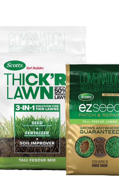 Scotts&reg; Turf Builder&reg; Thick'R Lawn&reg; Tall Fescue Mix, 40 lbs. and Scotts&reg; EZ Seed&reg; Patch & Repair Tall Fescue Lawns, 10 lbs. Bundle