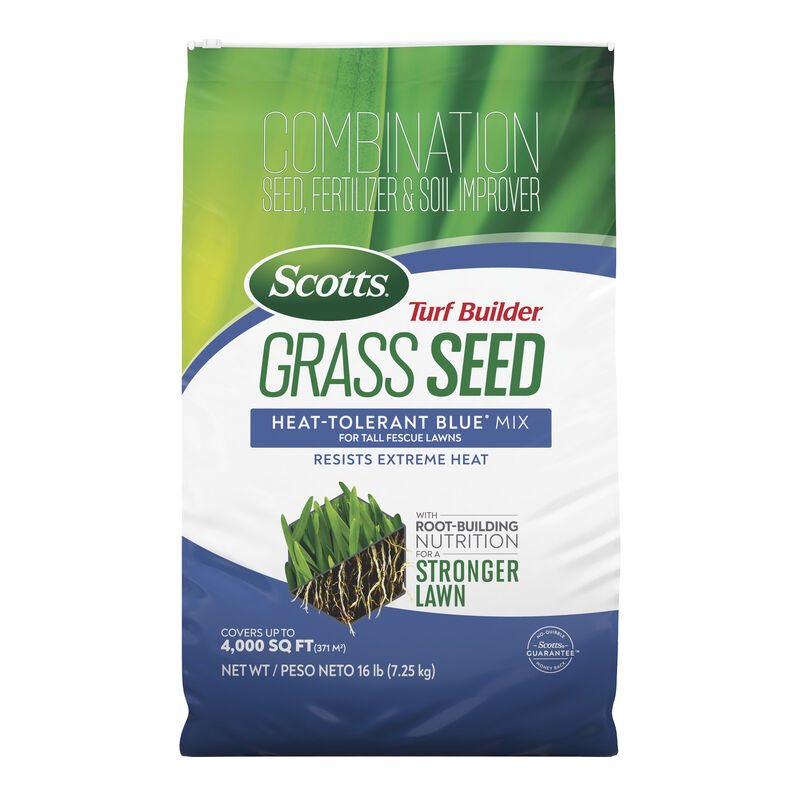 Scotts&reg; Turf Builder&reg; Grass Seed Heat-Tolerant Blue&reg; Mix for Tall Fescue Lawns image number null