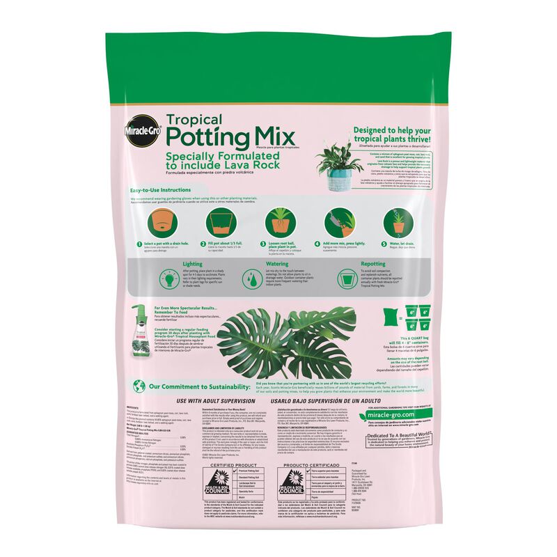Miracle-Gro&reg; Tropical Potting Mix image number null