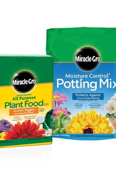 Miracle-Gro&reg; Moisture Control Potting Mix and Miracle-Gro&reg; Water Soluble All Purpose Plant Food