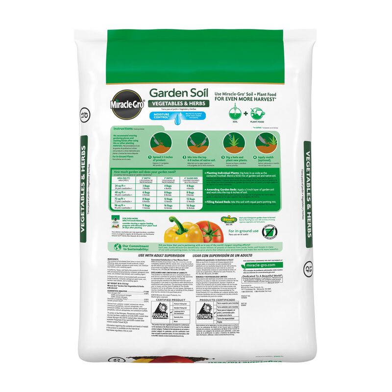 Miracle-Gro&reg; Garden Soil Vegetables & Herbs image number null