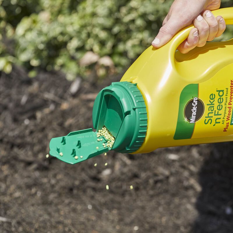 Miracle-Gro&reg; Shake 'N Feed All Purpose Plant Food Plus Weed Preventer₁ image number null
