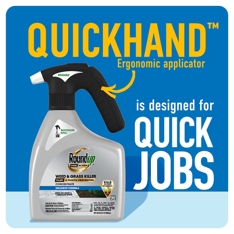 Roundup&reg; Dual Action Weed & Grass Killer Plus 4 Month Preventer QuickHand&trade; image number null