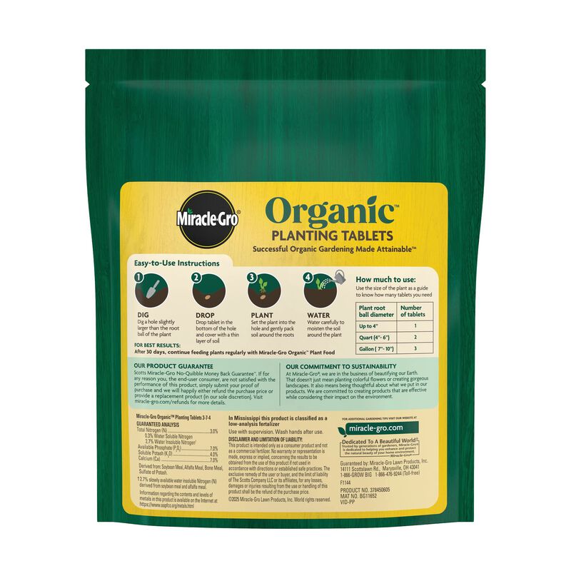 Miracle-Gro Organic&trade; Planting Tablets image number null