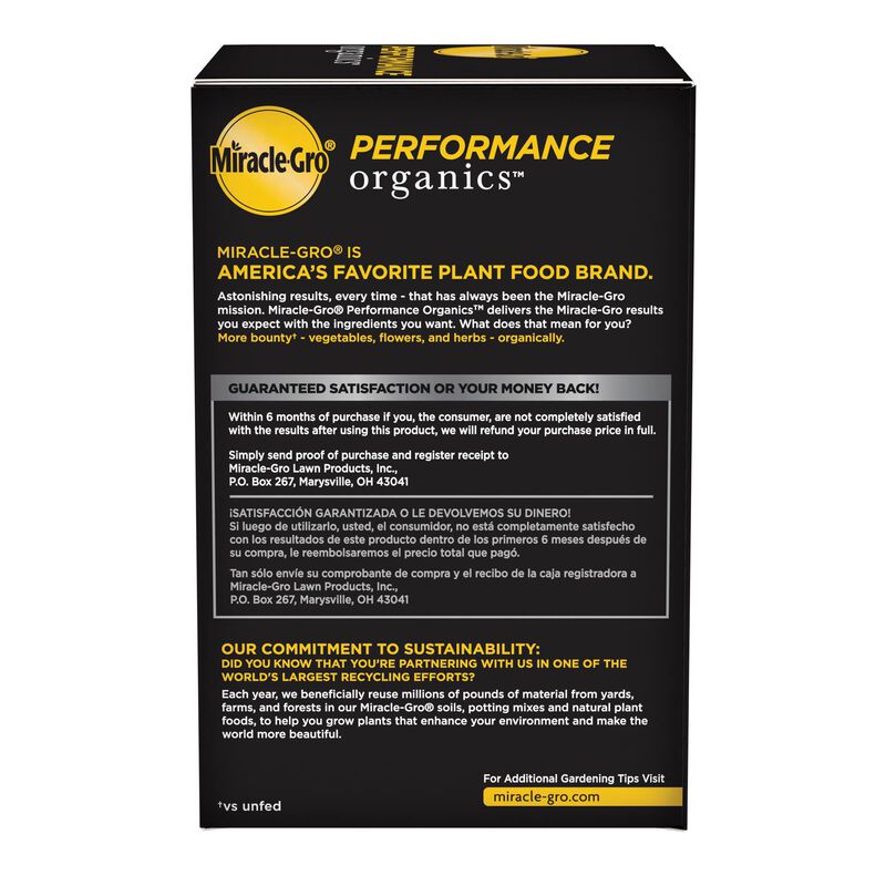 Miracle-Gro&reg; Performance Organics All Purpose Plant Nutrition image number null