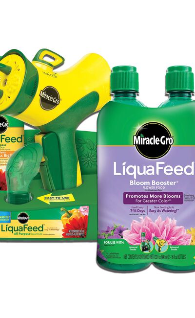 Miracle-Gro&reg; LiquaFeed All Purpose Plant Food Advance Starter&reg; Kit and Bloom Booster Flower Food Bundle