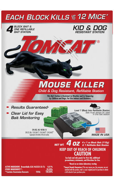 Tomcat&reg; Mouse Killer Child & Dog Resistant, Refillable Stations