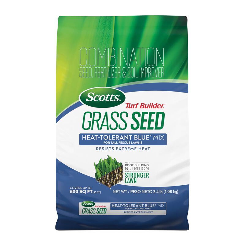 Scotts&reg; Turf Builder&reg; Grass Seed Heat-Tolerant Blue&reg; Mix for Tall Fescue Lawns image number null