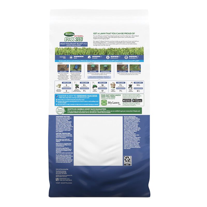 Scotts&reg; Turf Builder&reg; Grass Seed Heat-Tolerant Blue&reg; Mix for Tall Fescue Lawns image number null