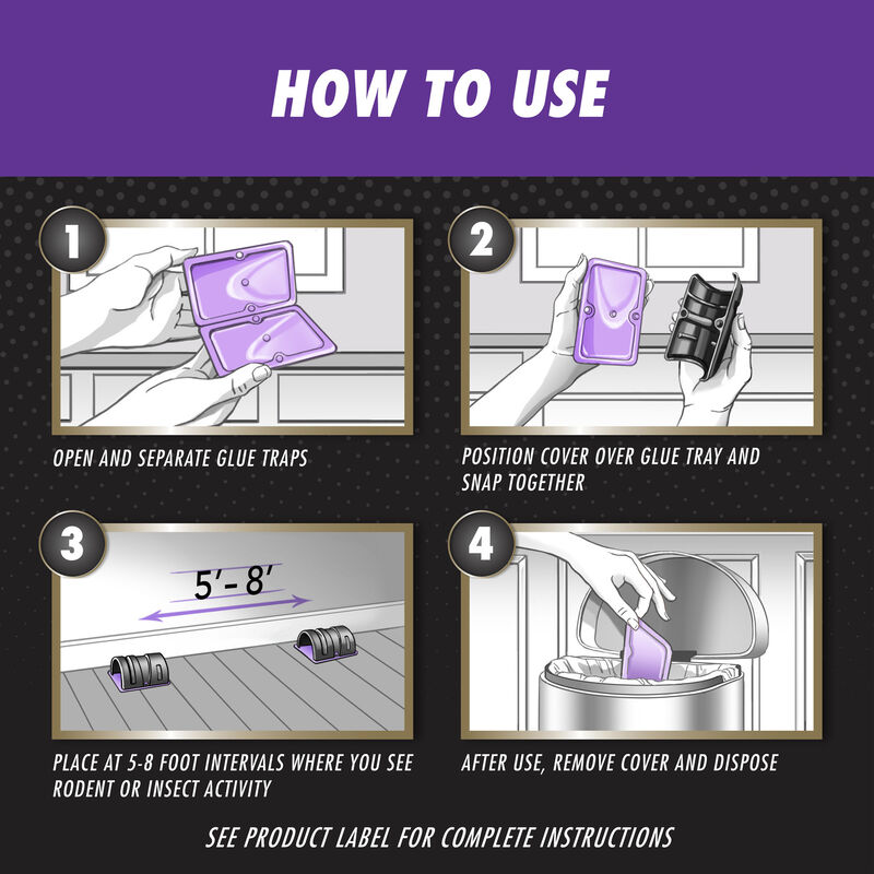 Tomcat&reg; Advanced Glue Trap System Rat Size Covered Glue Traps image number null