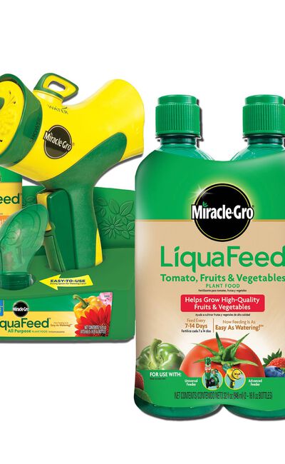 Miracle-Gro&reg; LiquaFeed All Purpose Plant Food Advance Starter&reg; Kit and Tomato, Fruits & Vegetables Plant Food Bundle