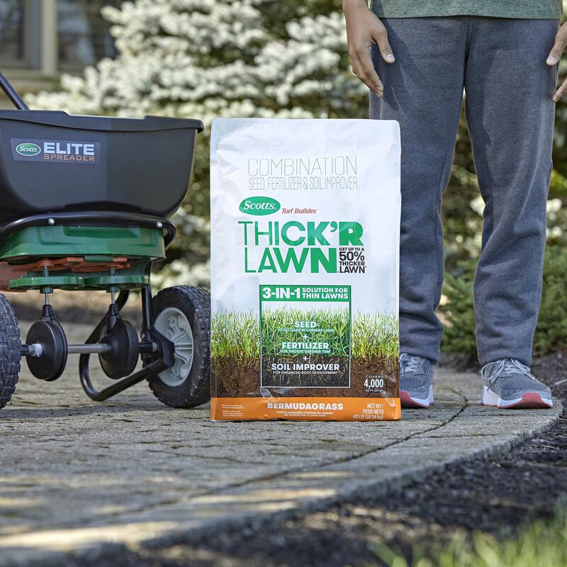 Scotts&reg; Turf Builder&reg; Thick'R Lawn&reg; Bermudagrass, 40 lbs. and Scotts&reg; EZ Seed&reg; Patch & Repair Bermudagrass, 10 lbs. Bundle image number null